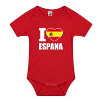 I love Espana baby rompertje - rood - vlag Spanje print - jongen/meisje I love Espana baby rompertje - rood - vlag Spanje print - jongen/meisje