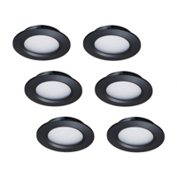 LED-inbouwspot set 6 stuks Modena zwart 3W dimbaar LED-inbouwspot set 6 stuks Modena zwart 3W dimbaar