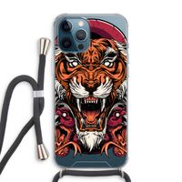 Tiger and Rattlesnakes: iPhone 12 Pro Max Transparant Hoesje met koord Tiger and Rattlesnakes: iPhone 12 Pro Max Transparant Hoesje met koord
