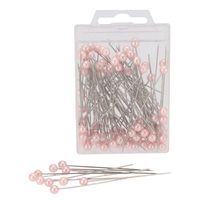 Spelden met parel kop/kopspelden - 6.5 cm - lichtroze - 100x stuks - hobby sierspelden   -