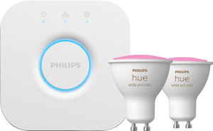 Philips Hue White and Color GU10 Duo pack + Hue Bridge