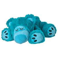 Warmte/magnetron opwarm knuffel - Teddybeer - turquoise - 32 cm - pittenzak   -