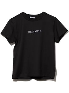 Dolce & Gabbana Kids t-shirt à logo imprimé - Noir