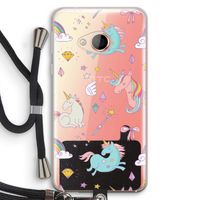 Fantasiewereld: HTC U Play Transparant Hoesje met koord