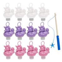 Badeendjes Hengelspel - kermis spel - voor kinderen - met 12x eendjes - en 1 hengel
