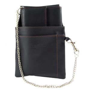 Kelner portemonnee zwart met holster 18 x 10 cm