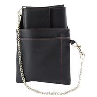 Kelner portemonnee zwart met holster 18 x 10 cm - thumbnail