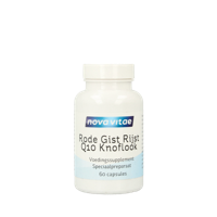 Nova Vitae Rode gist rijst+ Q10 + knoflook 60 Vegetarische capsules