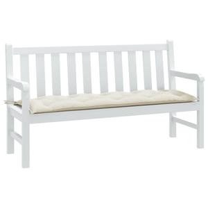 VidaXL Tuinbankkussen 150x50x7 cm stof gemêleerd crèmekleurig