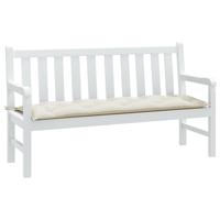 VidaXL Tuinbankkussen 150x50x7 cm stof gemêleerd crèmekleurig