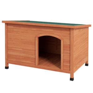 PawHut Hondenhut Hondenhut van Hout Hondenhut XXL, 100 cm x 65,5 cm x 68 cm, Bruin + Groen