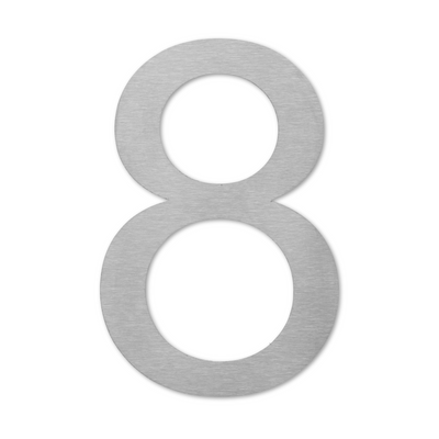 LIROdesign - Huisnummer RVS XL - Nr. 8