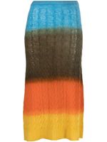 ETRO jupe en maille torsadée à coupe mi-longue - Orange