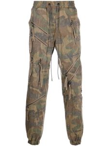 Mostly Heard Rarely Seen pantalon zippé à motif camouflage - Marron