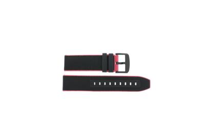 Horlogeband Tissot T604045724 Leder/Kunststof Zwart 22mm