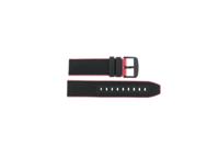 Horlogeband Tissot T604045724 Leder/Kunststof Zwart 22mm