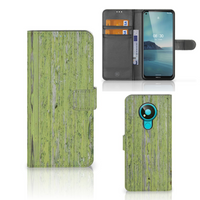 Nokia 3.4 Book Style Case Green Wood - thumbnail