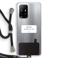 Reminder: Oppo A94 5G Transparant Hoesje met koord