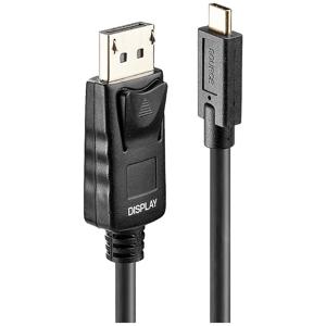 LINDY 43307 USB-C-displaykabel Aansluitkabel USB-C stekker, DisplayPort-stekker 10.00 m Zwart 4K UHD