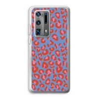 Leopard blue: Huawei P40 Pro Plus Transparant Hoesje