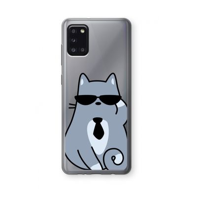 Cool cat: Samsung Galaxy A31 Transparant Hoesje