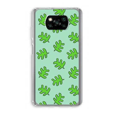 Groene blaadjes: Xiaomi Poco X3 NFC Transparant Hoesje