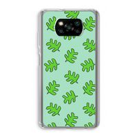 Groene blaadjes: Xiaomi Poco X3 NFC Transparant Hoesje