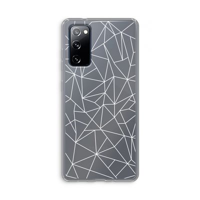 Geometrische lijnen wit: Samsung Galaxy S20 FE / S20 FE 5G Transparant Hoesje