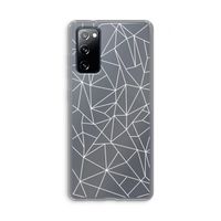 Geometrische lijnen wit: Samsung Galaxy S20 FE / S20 FE 5G Transparant Hoesje