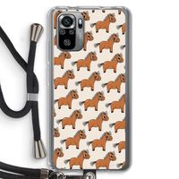 Pony: Xiaomi Redmi Note 10S Transparant Hoesje met koord