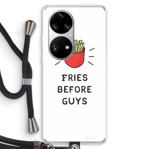 Fries before guys: Huawei P50 Pro Transparant Hoesje met koord