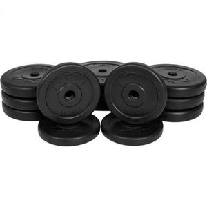 Gorilla Sports Halterschijven 2 x 5, 6 x 2,5 & 4 x 1,25 kg - Kunststof - 25 mm