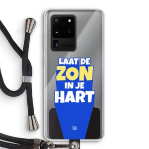 Laat de zon in je hart: Samsung Galaxy S20 Ultra Transparant Hoesje met koord