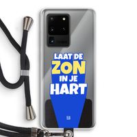 Laat de zon in je hart: Samsung Galaxy S20 Ultra Transparant Hoesje met koord