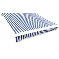 VidaXL Luifeldoek 500x300 cm canvas blauw en wit