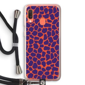Purple Giraffe: Samsung Galaxy A20e Transparant Hoesje met koord