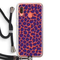 Purple Giraffe: Samsung Galaxy A20e Transparant Hoesje met koord