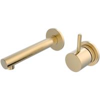 Wiesbaden Style Wastafelkraan - Inbouw - Geborsteld Messing