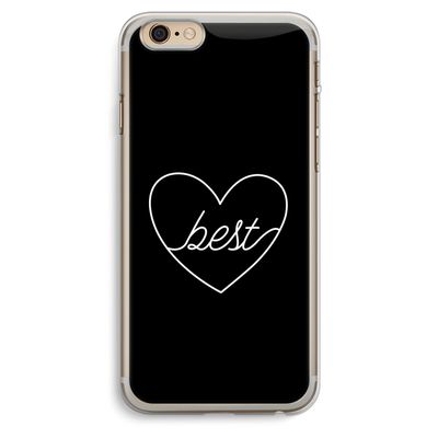 Best heart black: iPhone 6 Plus / 6S Plus Transparant Hoesje