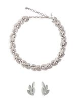 Susan Caplan Vintage parure de boucles d'oreilles et colliers Trifari (années 1960) - Argent