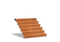 Cortenstaal trap 150cm. breed Cortenstaal trap 150cm. breed