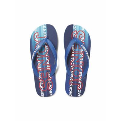 Heren Slippers Jack & Jones JFWLOGO 2.0 FLIP FLOP 12251259 Blauw - Maat: 42-43