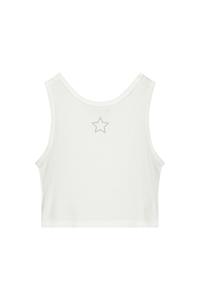 Like Flo zomer tanktop meisjes teens - off wit - embroiderie - Essie