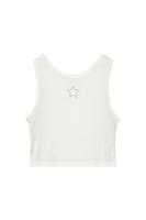 Like Flo zomer tanktop meisjes teens - off wit - embroiderie - Essie