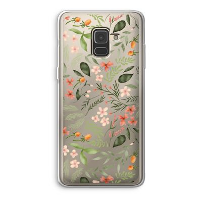 Sweet little flowers: Samsung Galaxy A8 (2018) Transparant Hoesje