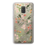 Sweet little flowers: Samsung Galaxy A8 (2018) Transparant Hoesje