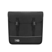 Fietstas dubbel - zwart - 35L - 36 x 34 x 14 cm - canvas - klittenbandsluiting