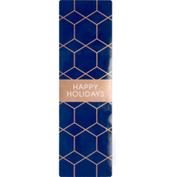 Sluitsticker | Copper hexagon | 200x60mm | papier + PE | blauw/koper | rol à 100 stuks