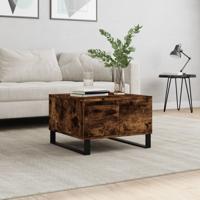 Salontafel 55x55x36,5 cm bewerkt hout gerookt eikenkleurig