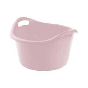 Grote teil/afwasbak/kuip - kunststof - rond - handvatten - 45 x 27 cm - 18 liter - roze